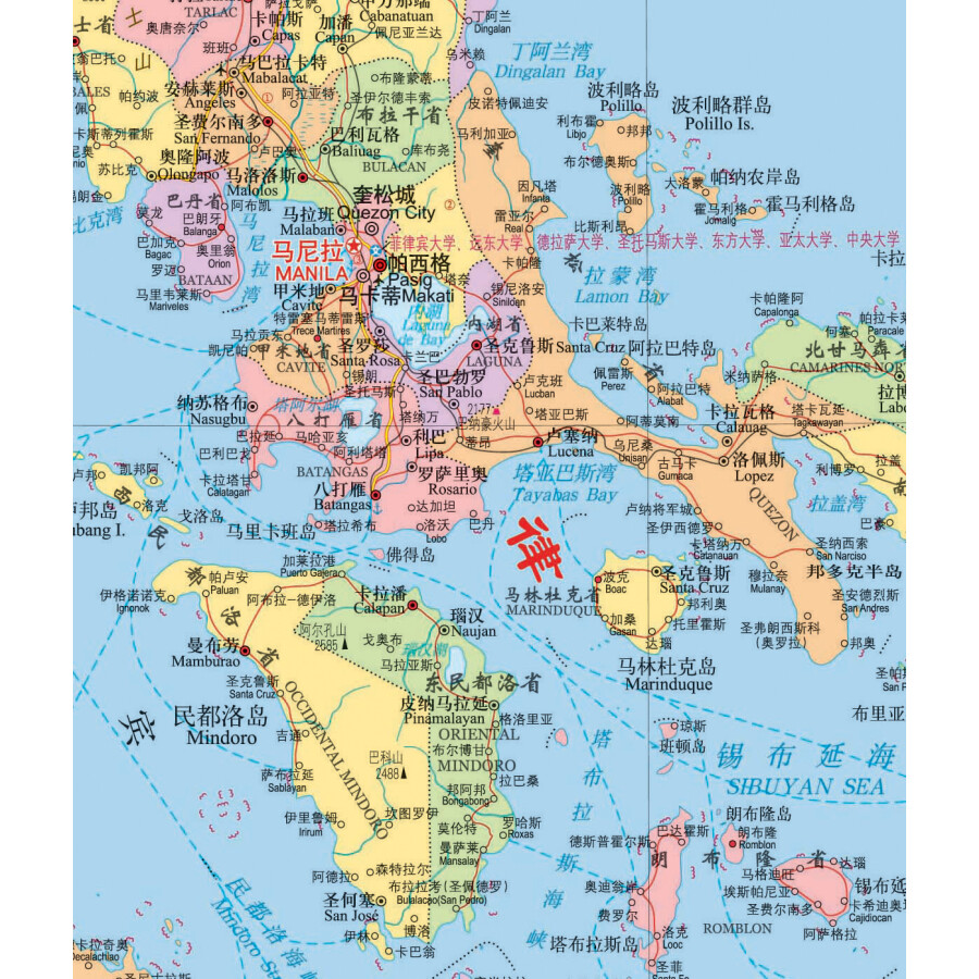 世界热点国家地图·菲律宾 (大字版)(1:750000)图片