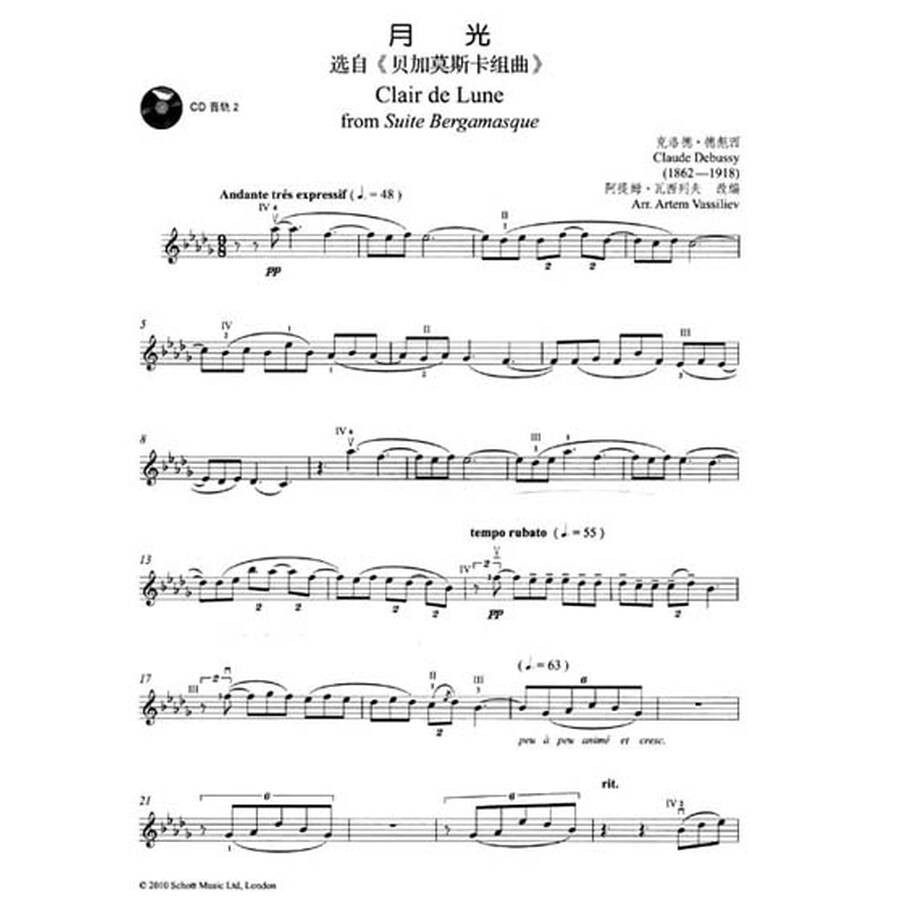 世纪经典名典独奏系列:小提琴独奏世界浪漫名曲(简易版)(附cd光盘1张)