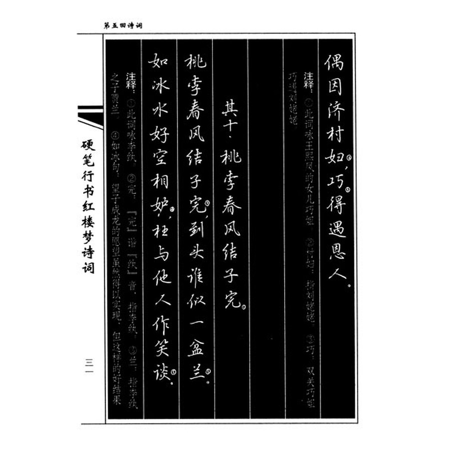 书法 硬笔书法 硬笔行书红楼梦诗词(竖排版)图片