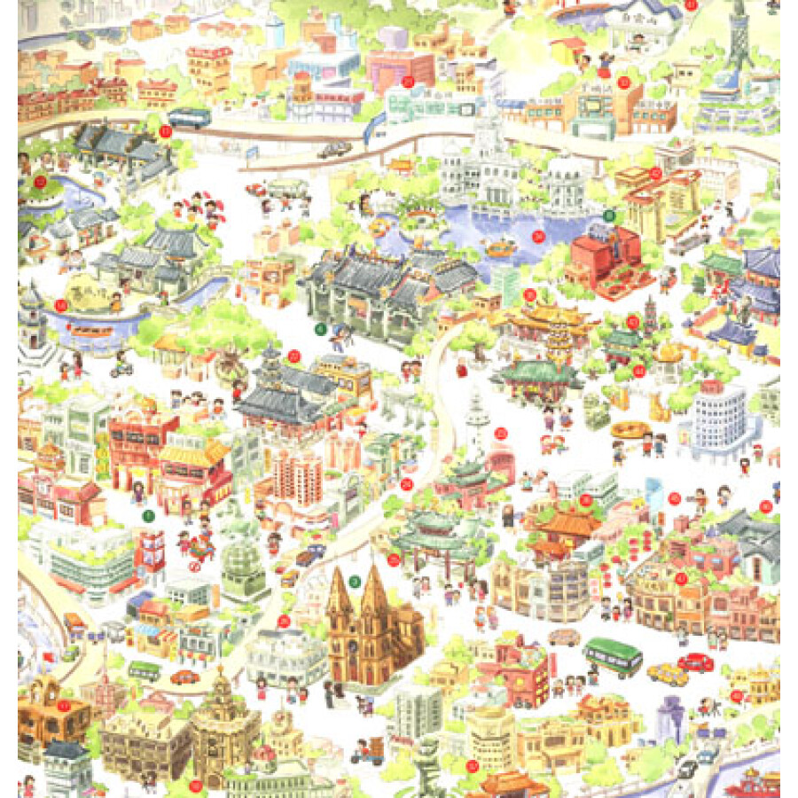旅游/地图 分省/区域/城市地图 老广新游:广州手绘地图图片