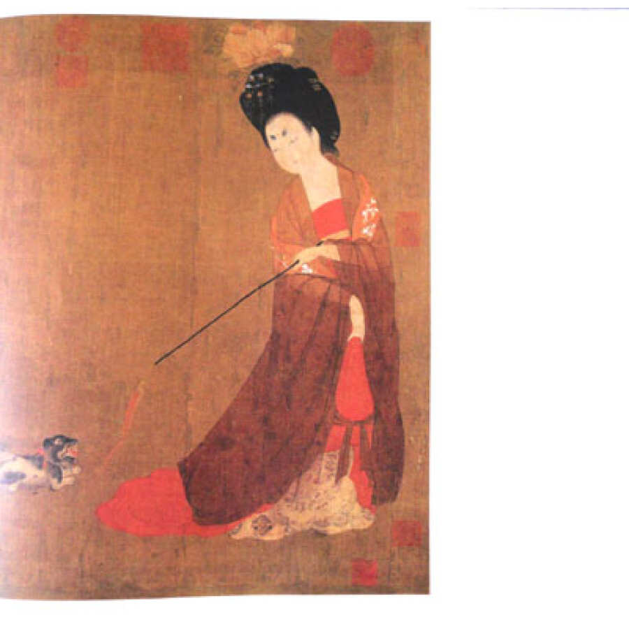 绘画 国画赏析 历代绘画名家大图范本·周昉(1):簪花仕女图