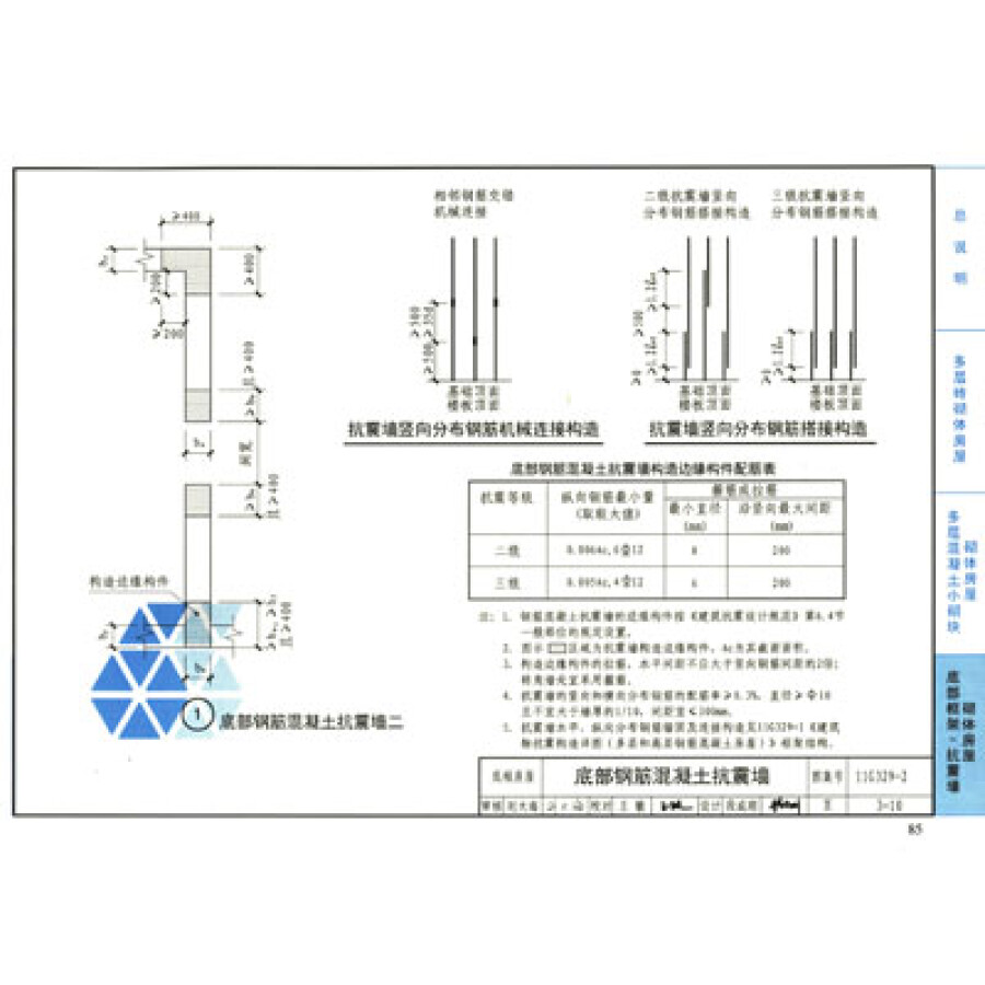 11g329-2 建筑物抗震构造详图(多层砌体房屋和底部框架砌体房屋)