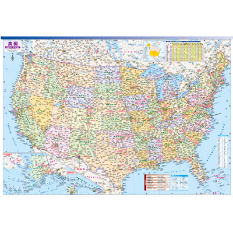 美国旅游地图(中英文对照)图片