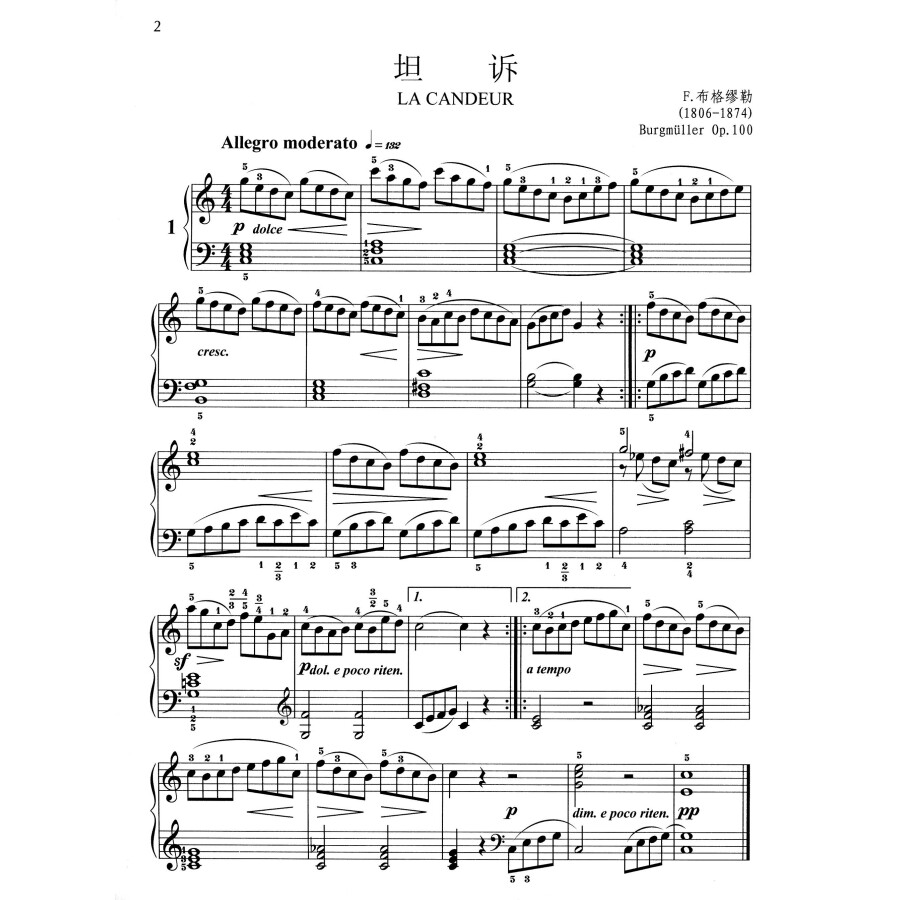 《布格缪勒:25首钢琴简易进阶练习曲op.100(总审订版)