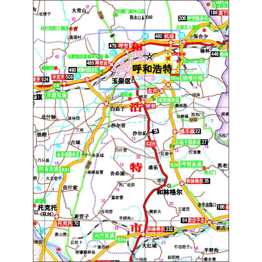 内蒙古自治区及周边省区公路里程地图册图片