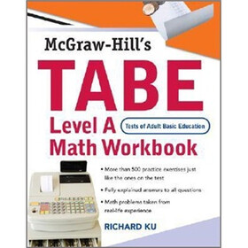 TABE (Test of Adult Basic Education) Level A Math Workbook