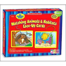 Matching Animals & Habitats Lace-Up Cards : PreK-1