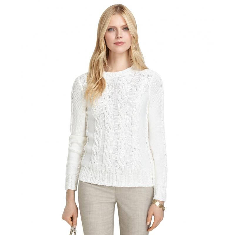 布克兄弟 brooksbrothers 女式毛衣 q00177448 vanilla . xl