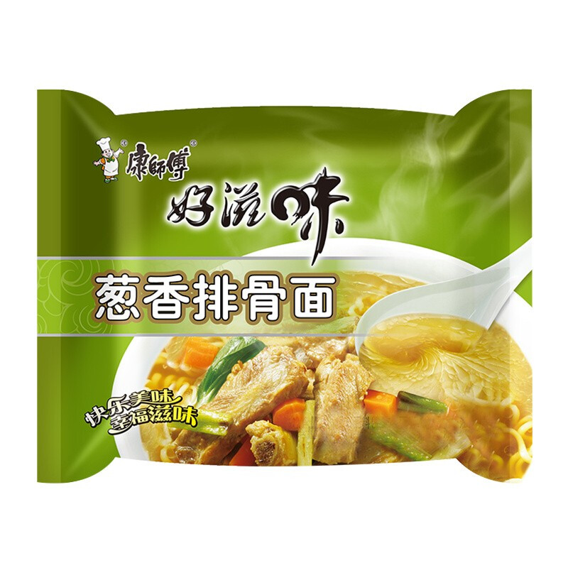 康师傅方便面滋味葱香排骨泡面24袋整箱家庭