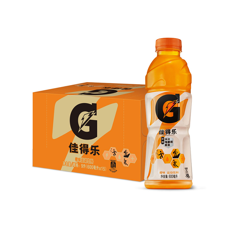 佳得乐 gatorade 橙味 功能运动饮料整箱 600ml*15瓶