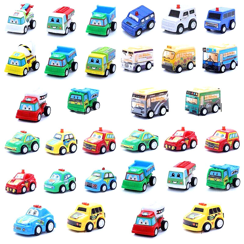 速翔玩具 口袋玩具车小汽车儿童玩具赛车警车模型迷你小车回力车工程