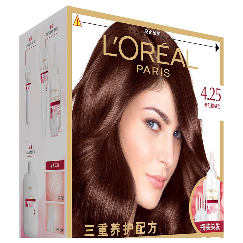 欧莱雅(loreal)卓韵霜护发染发霜 4.25号 *2件