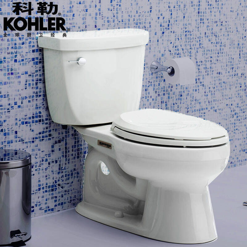科勒(kohler)分体马桶 希玛龙4.8l五级旋风冲水分体座