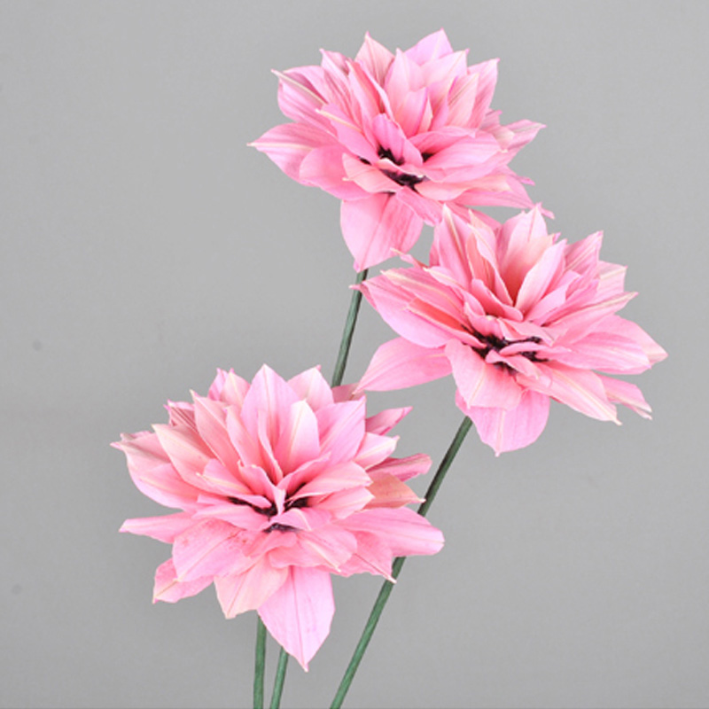 家装软饰花瓶花艺天然植物干花仿真花摄影道具永生花 粉红色 1支