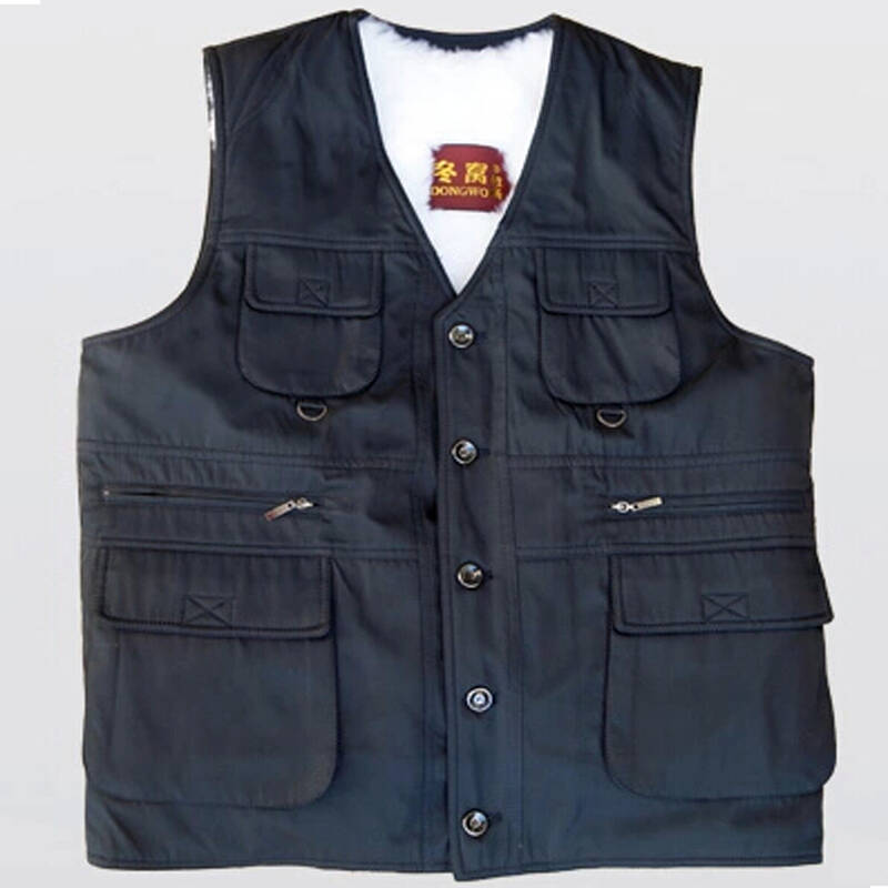 <em>冬窝马甲</em>男真皮男款羊毛<em>马甲</em>棉<em>羊皮</em>坎肩中老年