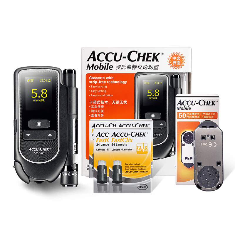 罗氏怡动型（50试纸+72针）血糖仪图片