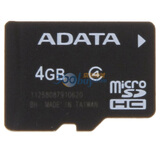 ���գ�ADATA��4GB MicroSDHC��TF���洢����Class4��