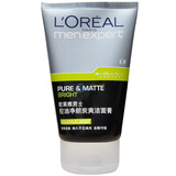 欧莱雅控油洁面膏LOREAL PARIS巴黎欧莱雅男士控油净朗炭爽洁面膏 100ml 行情 报价 价格 评测