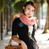 丝界秋冬季女士纯羊毛保暖围巾可爱韩国优雅流