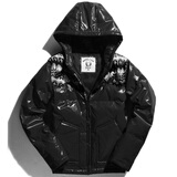 Giordano/佐丹奴BSX女装亮丽北欧提花羽绒外套04370852黑色 黑色 L