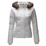 Giordano/佐丹奴女装顶级高贵格纹羽绒服01370512春天白 白色 S