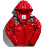 Giordano/佐丹奴BSX女装亮丽北欧提花羽绒外套04370852红色 红色 L