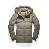 Giordano/佐丹奴提花面毛帽中长羽绒服01079636核桃色 茶色 XL