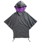 Giordano/佐丹奴BSX女装斜门襟连帽蝙蝠袖卫衣04320600灰色 灰色 S