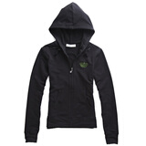 Giordano/佐丹奴女装闪亮皇冠开胸卫衣01370943经典黑 黑色 XL