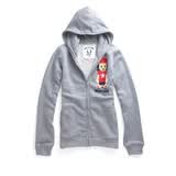Giordano/佐丹奴BSX女装动物派对MINI CHE ZIP-UP连帽开胸卫衣92380701 灰色 M