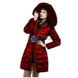 Sharon雪伦 经典中长款 狐狸毛领女士羽绒服 60506