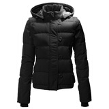 Giordano/佐丹奴女装时尚可拆袖羽绒服01370602经典黑色 黑色 M