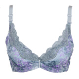 新款馨雅丽中国风蕾丝印花聚拢调整型<em>文胸</em>82