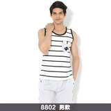 2014春季新品 俞兆林 宝马印花条纹情侣 无袖女