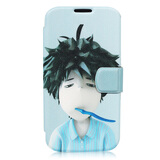 2手机套I959 S4保护套i9508彩绘皮套 瞌睡男皮