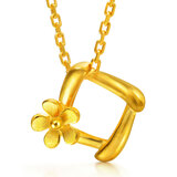 周生生 黄金足金花吊坠项坠 29132p 1.71克:包