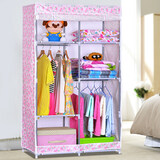 索尔诺 新款简易组合布衣柜 加固防潮衣橱 收纳