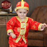婴幼儿唐装 宝宝过年喜庆服 男童冬装加绒加厚