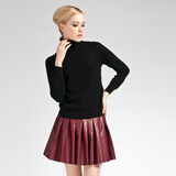 Crocodile鳄鱼恤女式高领 <em>纯羊绒</em>衫<em>毛衣</em> 纯色百