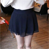 舍LT2013夏季新款女韩版大码显瘦雪纺<em>短裤</em>拼