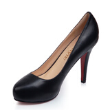 yre艾莉丝芮 裸色真皮单鞋羊皮女鞋超高跟鞋抵