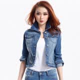 萍萍洋时 2013秋装 修身长袖<em>牛仔外套</em> 女 上衣