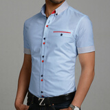 【货到付款】 魏晋风度2014夏装新款男装衬衫