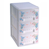 【支持货到付款】新陵印花三层柜(中号) 收纳柜