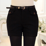 EyesonU 2014春装新修身显瘦<em>女士</em>羊毛<em>短裤</em>时