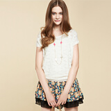 香丽影2013秋装新款 甜美宽松毛针织衫背心碎