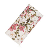 红谷2012新款女式长款真皮钱包花朵头层三折