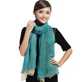 上海故事高档丝绸欧美超长双层真丝围巾丝巾1