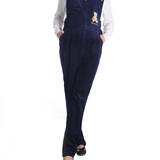 妈咪(mamalamode)孕妇春秋款灯芯绒背带裤长