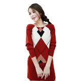 hanakimi花君 秋装英伦知性羊毛<em>羊绒</em>长款针织